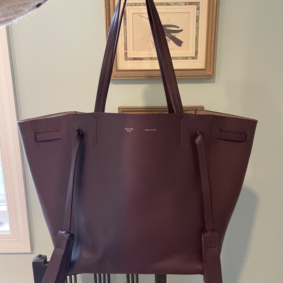 Celine Cabas Phantom Bag Small—Burgundy - Picture 6 of 10